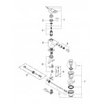 Смеситель для биде GROHE Eurocube с донным клапаном, хром 