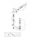Смеситель для раковины GROHE Lineare с донным клапаном, L-Size, хром 