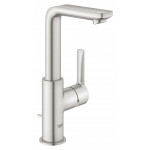 Смеситель для раковины GROHE Lineare с донным клапаном, L-Size, суперсталь 