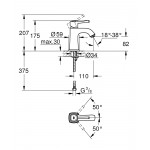Смеситель для раковины GROHE Grandera, теплый закат глянец 