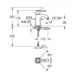 Смеситель для раковины GROHE Grandera, хром/золото 