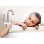 Внешняя часть смесителя для ванны GROHE Grandera напольного монтажа, хром/золото 