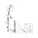 Смеситель для раковины GROHE Eurosmart с донным клапаном, M-Size, хром 