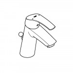 Смеситель для раковины GROHE Eurosmart с донным клапаном, M-Size, хром 