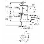 Смеситель для раковины GROHE Eurosmart, M-Size, хром 