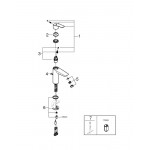 Смеситель для раковины GROHE Eurosmart с цепочкой, M-Size, хром 