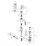 Смеситель для раковины GROHE Eurosmart Cosmopolitan, M-Size, хром 