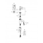 Смеситель для раковины GROHE Eurosmart Cosmopolitan, M-Size, хром 