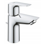 Смеситель для раковины GROHE BauEdge с ограничителем температуры и рычажным донным клапаном, S-Size, хром 