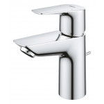 Смеситель для раковины GROHE BauEdge с ограничителем температуры и рычажным донным клапаном, S-Size, хром 