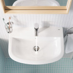 Смеситель для раковины GROHE BauEdge с ограничителем температуры и рычажным донным клапаном, S-Size, хром 