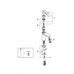 Смеситель для раковины GROHE BauEdge, S-Size, хром 