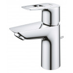 Смеситель для раковины GROHE BauLoop с ограничителем температуры и рычажным донным клапаном, S-Size, хром 