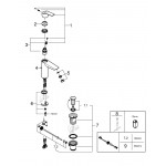 Смеситель для раковины GROHE Eurosmart, M-Size, хром 