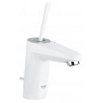 Смеситель для раковины GROHE Eurodisc Joy с донным клапаном, низкий излив, белая луна 
