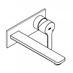 Внешняя часть смесителя для раковины GROHE Lineare на 2 отверстия, хром 