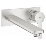 Внешняя часть смесителя для раковины GROHE Lineare на 2 отверстия, вынос 207 мм, суперсталь 
