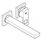 Внешняя часть смесителя для раковины GROHE Eurocube на 2 отверстия, M-Size, хром (23447000)