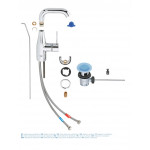 Смеситель для раковины GROHE Essence, M-Size, хром 