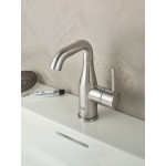 Смеситель для раковины GROHE Essence с донным клапаном, суперсталь 