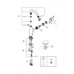 Смеситель для раковины GROHE Essence, M-Size, хром 
