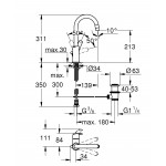 Смеситель для раковины GROHE Eurosmart, L-size, хром 