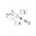 Встраиваемая часть однорычажного смесителя для раковины GROHE Eurostyle на 2 отверстия 