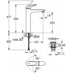Смеситель для раковины GROHE Wave, хром 