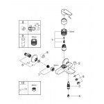 Смеситель для ванны GROHE BauEdge, хром 