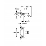 Смеситель для душа GROHE BauFlow, хром 