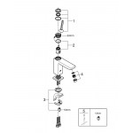 Смеситель для раковины GROHE Eurocube Joy со средним изливом, хром 