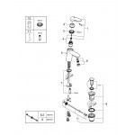 Смеситель для раковины GROHE Eurostyle с донным клапаном, хром 