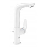 Смеситель для раковины GROHE Eurostyle с донным клапаном, белая луна 