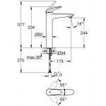 Смеситель для раковины GROHE Eurostyle, XL-Size, хром 