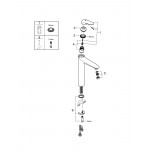 Смеситель для раковины GROHE Eurostyle, XL-Size, хром 