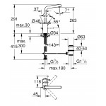 Смеситель для раковины GROHE Concetto с высоким изливом, хром 