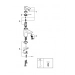 Смеситель для раковины GROHE BauFlow, S-Size, хром 