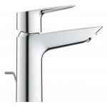 Смеситель для раковины GROHE BauEdge с ограничителем температуры и рычажным донным клапаном, M-Size, хром 