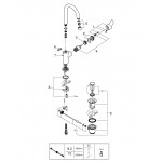 Смеситель для раковины GROHE BauEdge, с донным клапаном, L-Size, хром 
