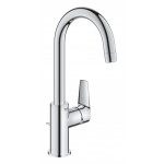 Смеситель для раковины GROHE BauEdge с ограничителем температуры и рычажным донным клапаном, L-Size, хром 