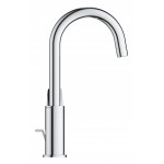 Смеситель для раковины GROHE BauLoop с ограничителем температуры и рычажным донным клапаном, L-Size, хром 