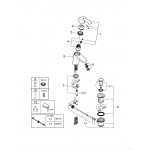 Смеситель для раковины GROHE Eurosmart, S-Size, хром 