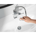 Смеситель для раковины GROHE Plus с донным клапаном и вытяжным изливом, L-Size, хром 