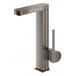 Смеситель для раковины GROHE Plus с донным клапаном и вытяжным изливом, темный графит матовый 