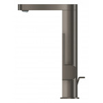 Смеситель для раковины GROHE Plus с донным клапаном и вытяжным изливом, темный графит матовый 