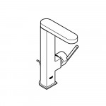 Смеситель для раковины GROHE Plus с донным клапаном, поворотный излив, L-Size, хром 