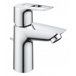 Смеситель для раковины GROHE BauLoop с ограничителем температуры и рычажным донным клапаном, S-Size, хром 