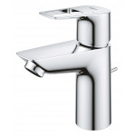 Смеситель для раковины GROHE BauLoop с ограничителем температуры и рычажным донным клапаном, S-Size, хром 