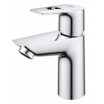 Смеситель для раковины GROHE BauLoop с ограничителем температуры и нажимным донным клапаном, S-Size, хром 