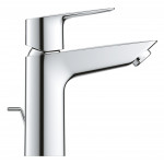 Смеситель для раковины GROHE BauLoop с ограничителем температуры и рычажным донным клапаном, M-Size, хром 